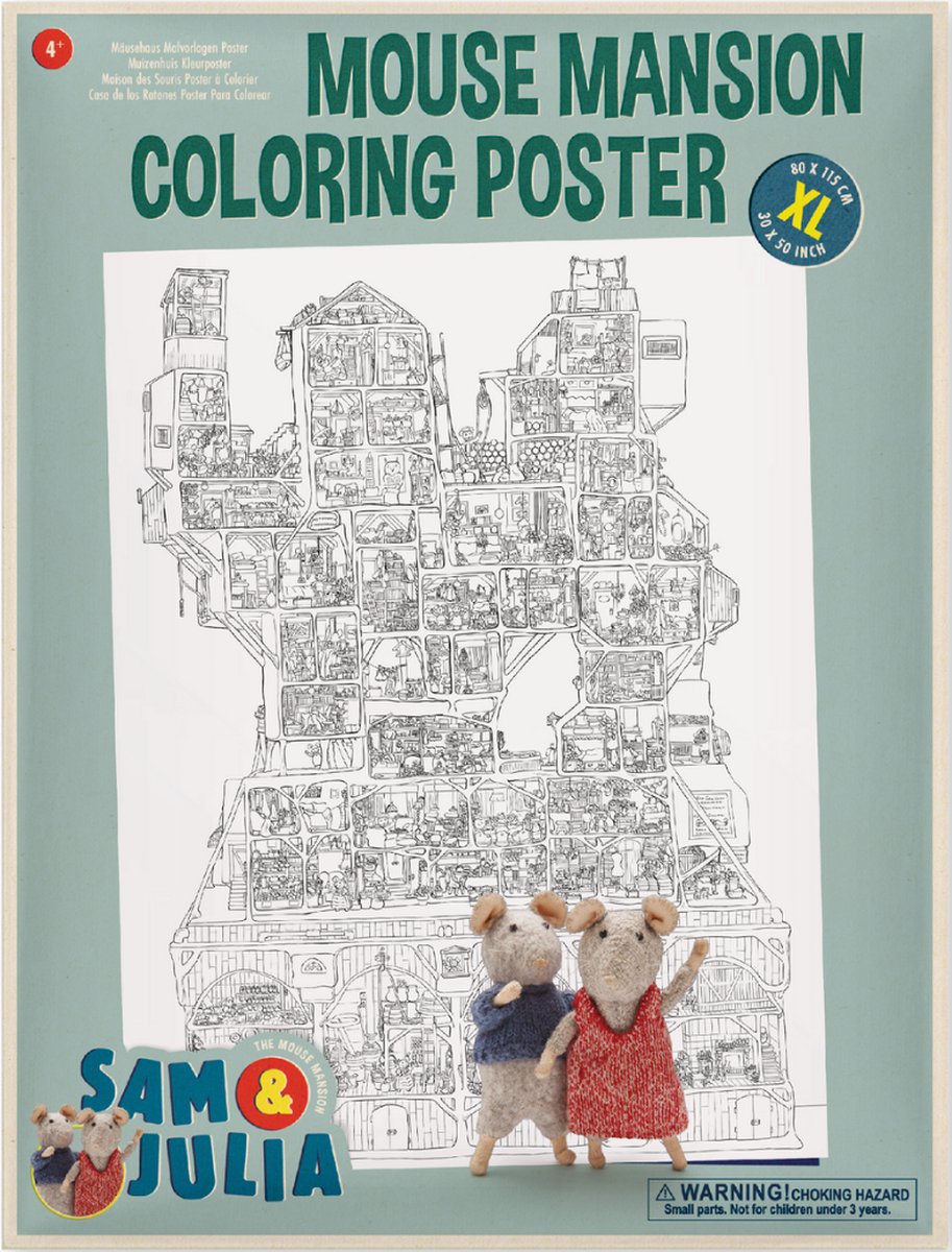 Muizenhuis Mega XL Kleurposter | Sam & Julia | Het Muizenhuis